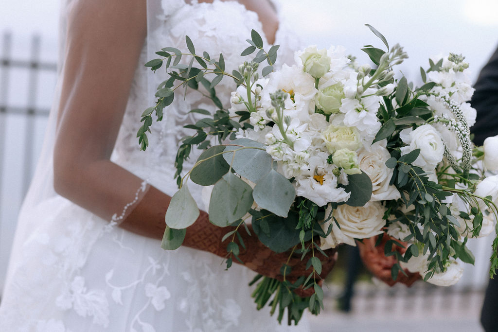 Beautiful wedding flowers arranged in vibrant colors, adding a romantic touch to the ceremony and reception decor.